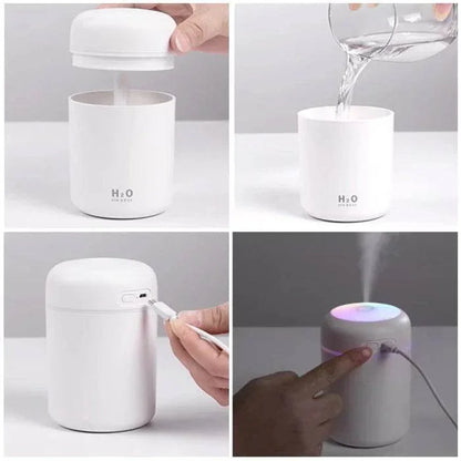 H2o taşınabilir hava nemlendirici | rgb ışıklı buhar makinesi & aromma difüzörü | sessiz ve etkili nemlendirme