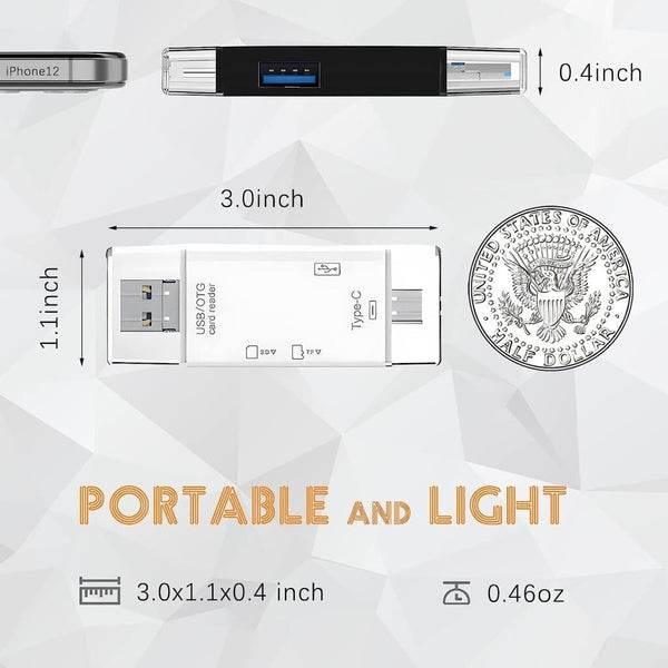 Usb/otg hub type-c - pc ve akıllı telefon uyumlu, çok fonksiyonlu kart okuyucu adaptör yd-40