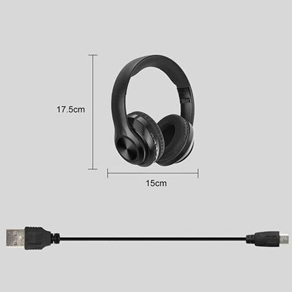 P68 kafa üstü hafıza kartı aux destekli ayarlanabilir katlanabilir mikrofonlu bluetooth kulaklık